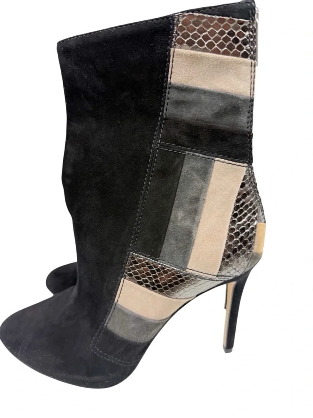 Michael Michael Kors Rosamond Suede Patchwork Stiletto Booties Boots Size 9
